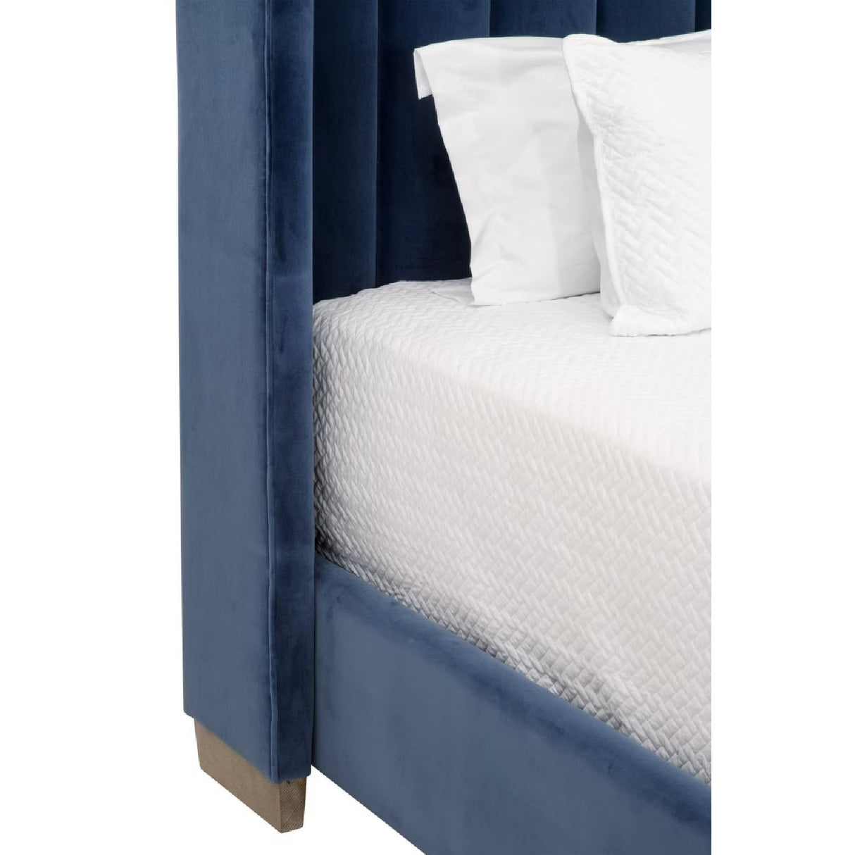 Modern European furniture - Blue Velvet Twin Bed - www.oroa.com