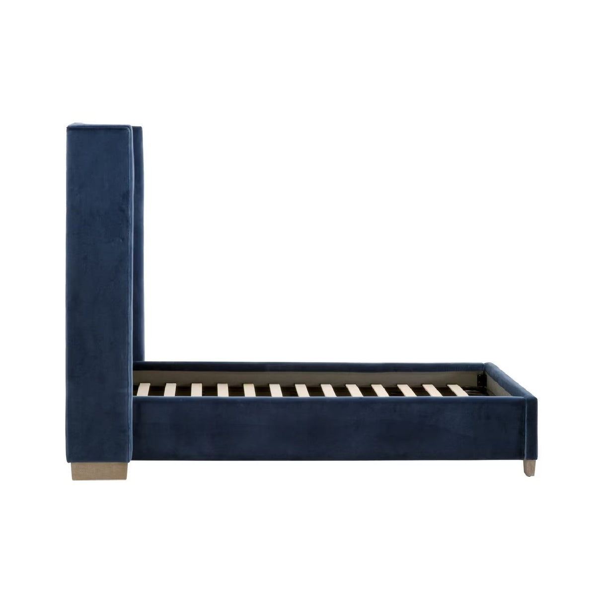 Modern European furniture - Blue Velvet Twin Bed - www.oroa.com