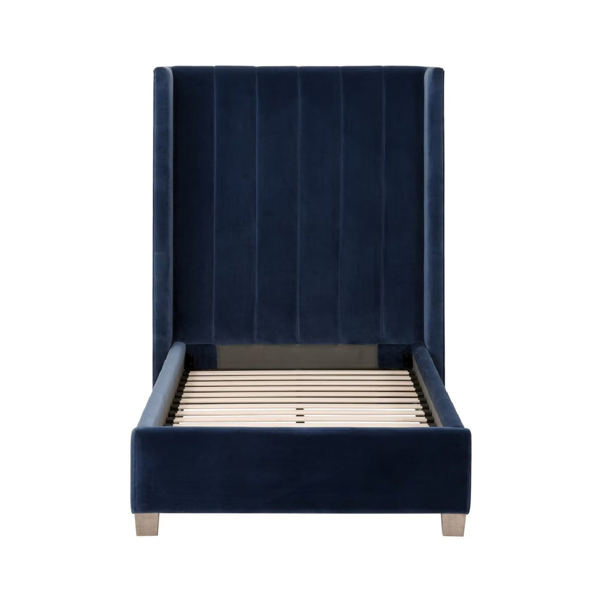 Modern European furniture - Blue Velvet Twin Bed - www.oroa.com