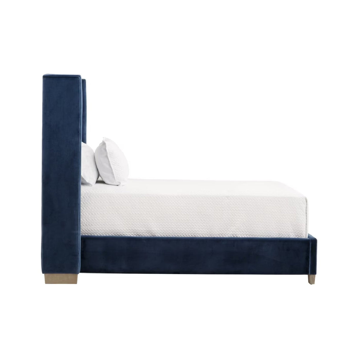 Modern European furniture - Blue Velvet Twin Bed - www.oroa.com