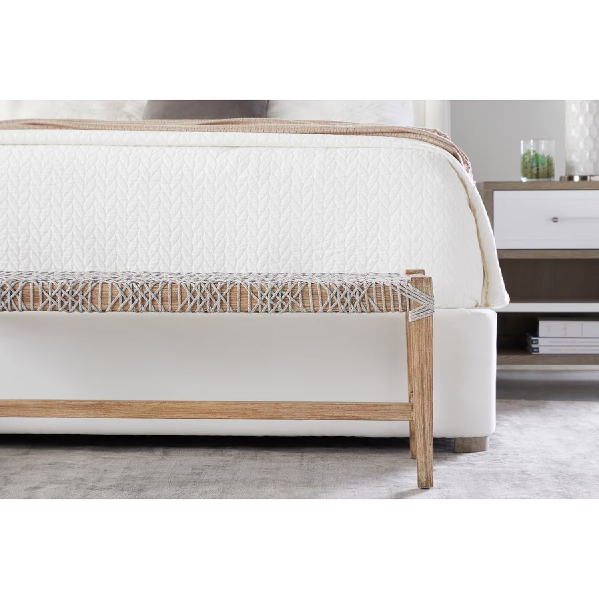 Wing-Shaped Headboard Queen Bed | Living Essentials Balboa – alternate view 33