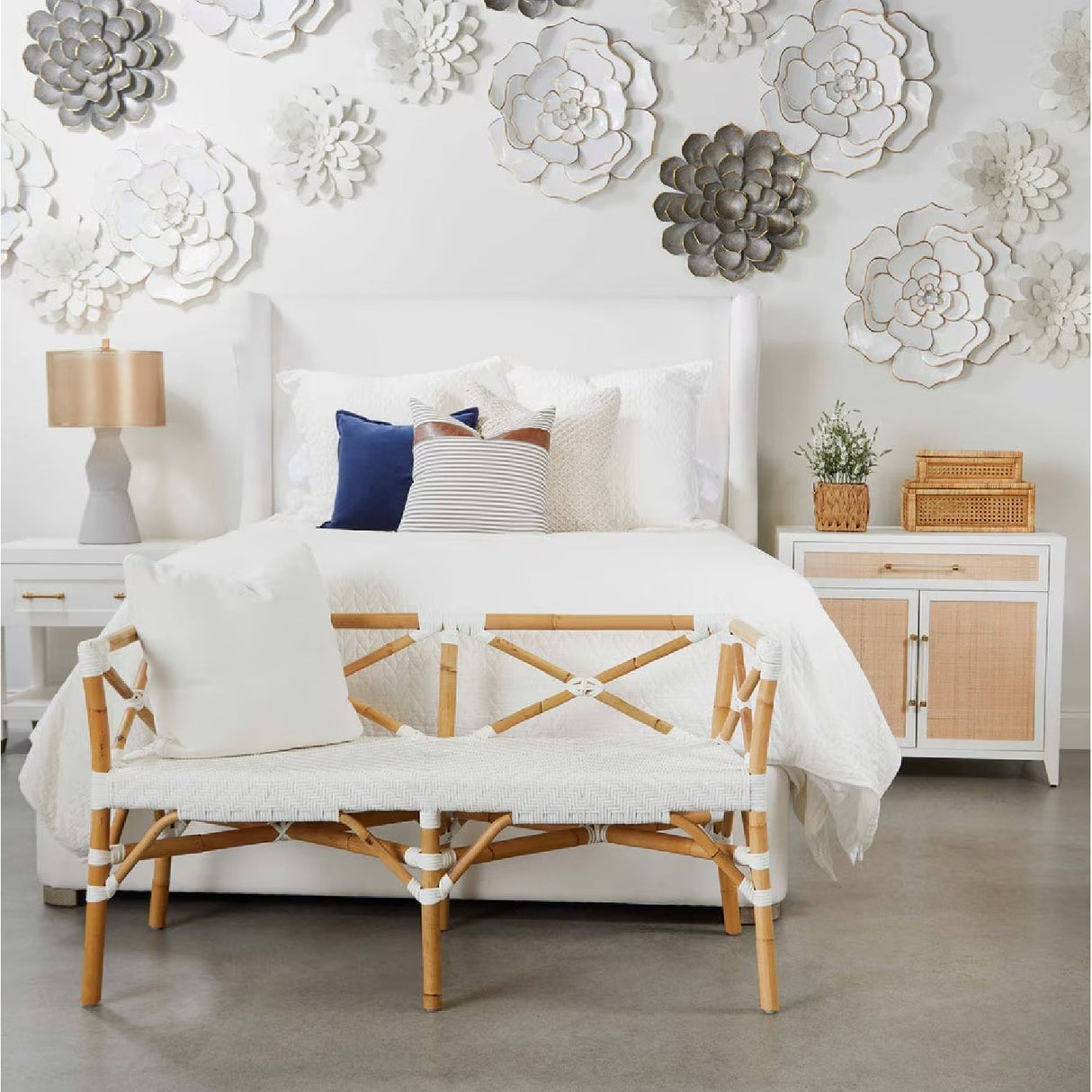 Wing-Shaped Headboard Queen Bed | Living Essentials Balboa – alternate view 23