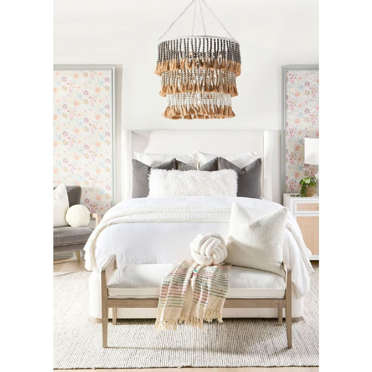 Wing-Shaped Headboard Queen Bed | Living Essentials Balboa – alternate view 25