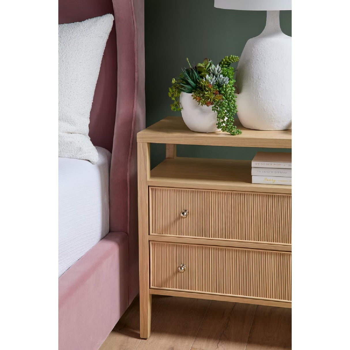 Wing-Shaped Headboard Queen Bed | Living Essentials Balboa – alternate view 13