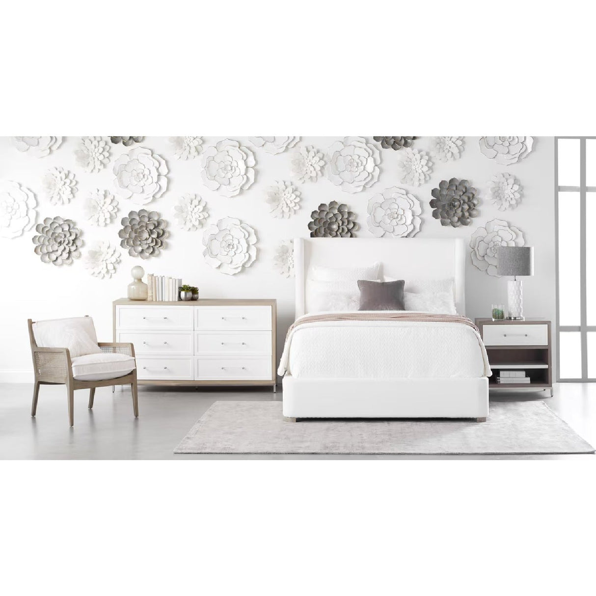 White Upholstered Bed | Living Essentials Balboa – alternate view 11