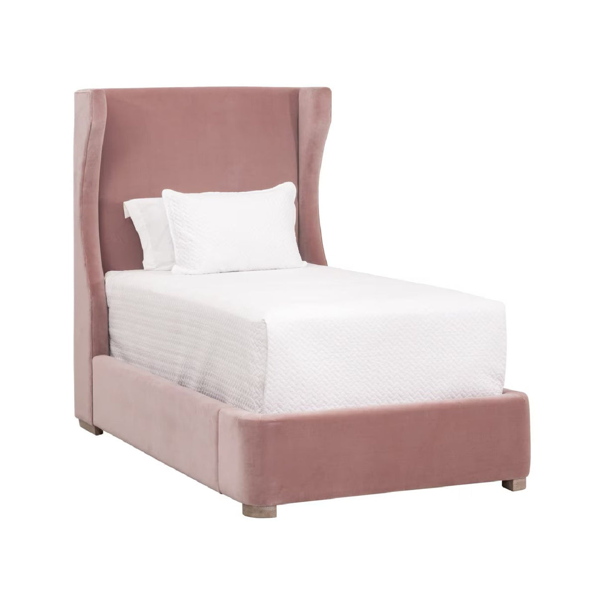 Modern European furniture - Velvet Winged Twin Bed - www.oroa.com