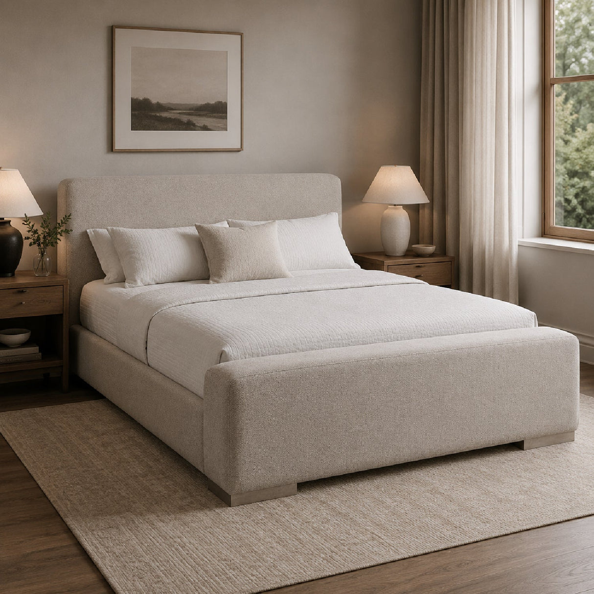 Modern European furniture - Minimalist Upholstered Bed - www.oroa.com