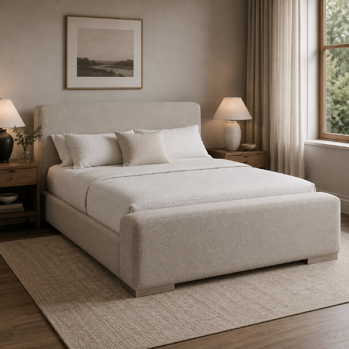 Modern European furniture - Minimalist Upholstered Bed - www.oroa.com