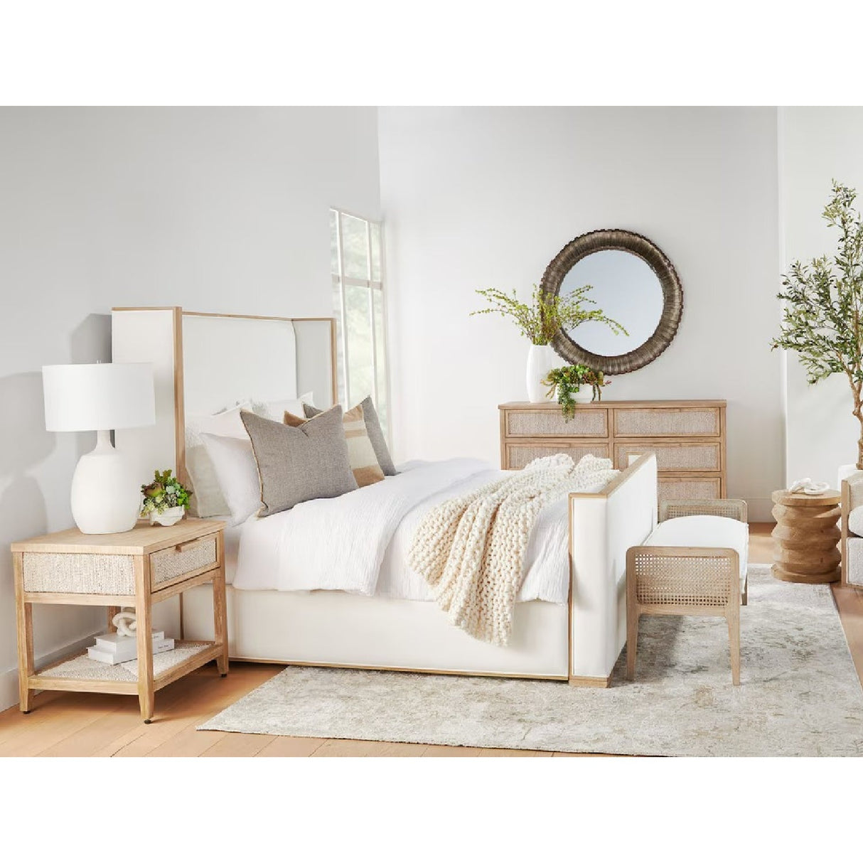 White Upholstered Bed | Living Essentials Tailor – alternate view 18