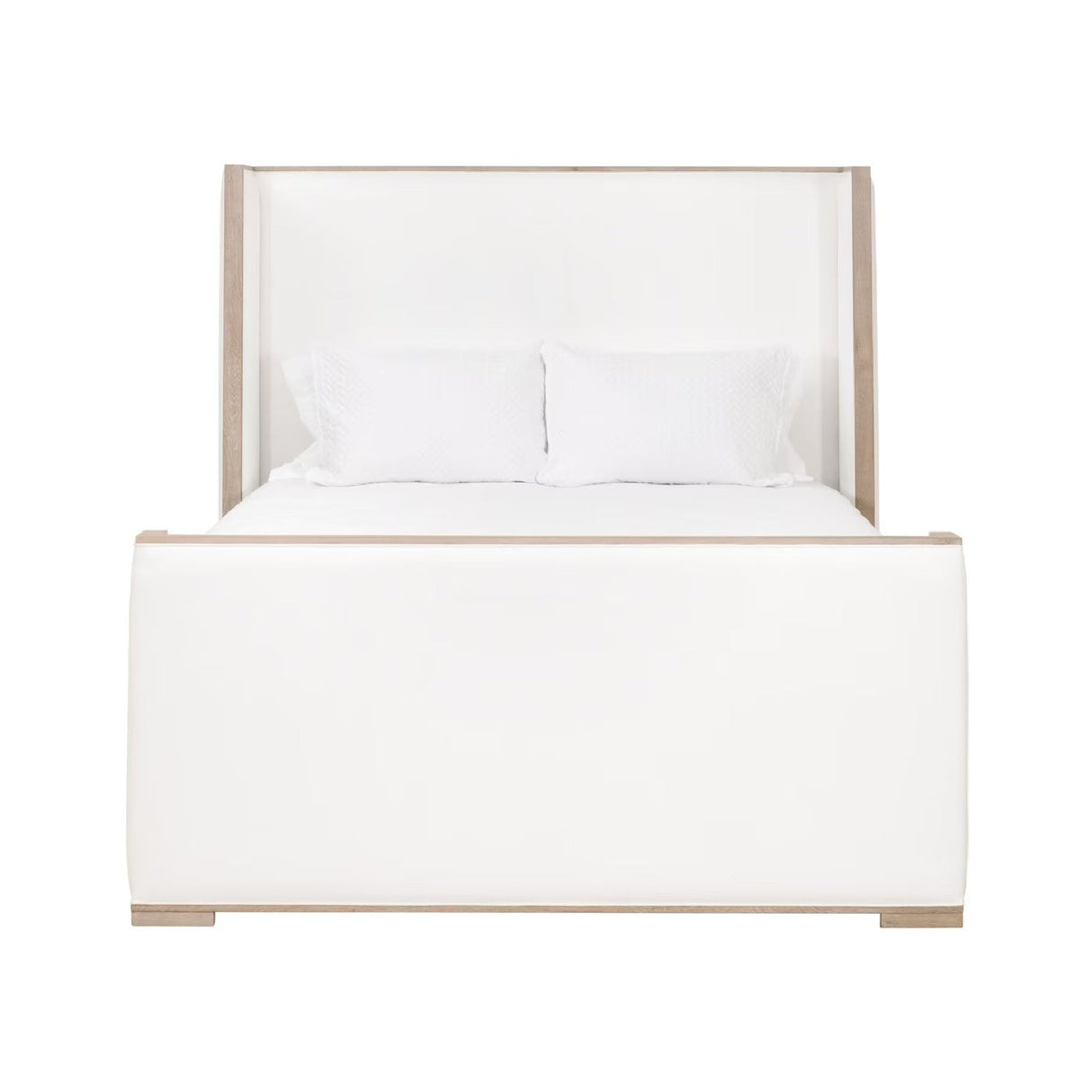 White Upholstered Bed | Living Essentials Tailor – front view