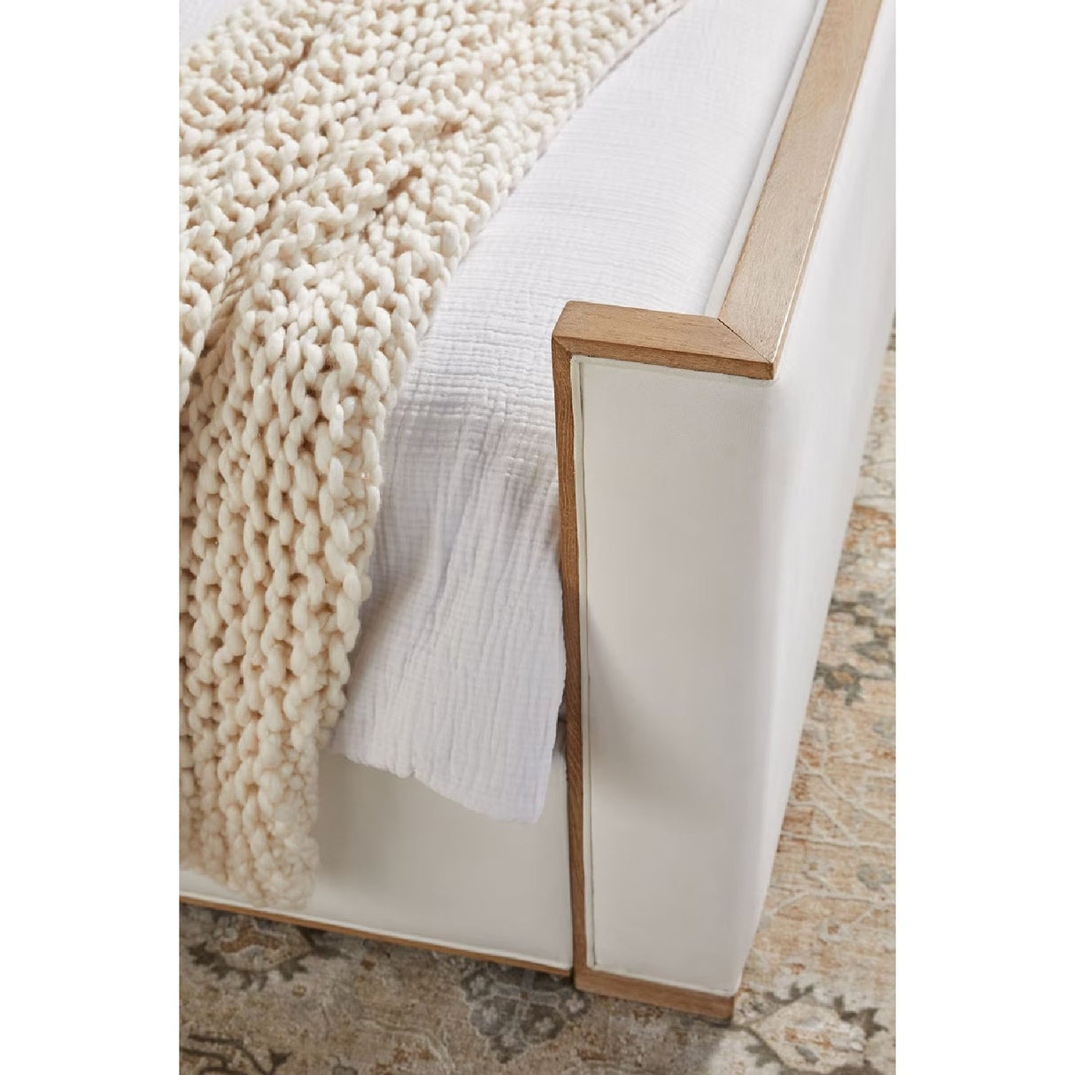 White Upholstered Bed | Living Essentials Tailor – alternate view 15