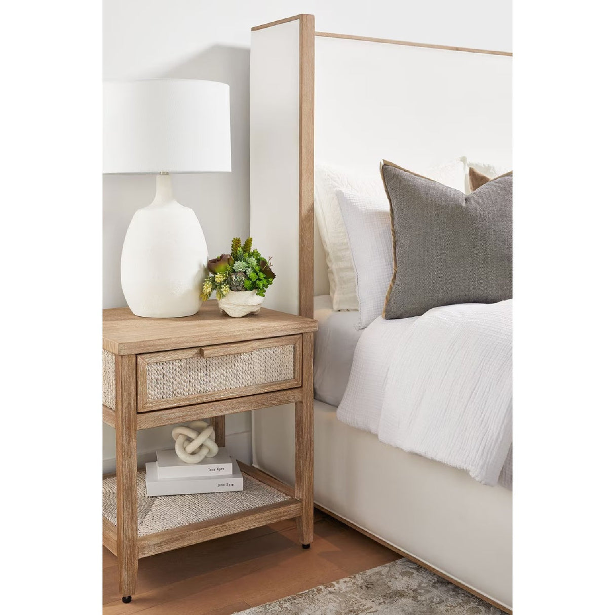 White Upholstered Bed | Living Essentials Tailor – alternate view 16