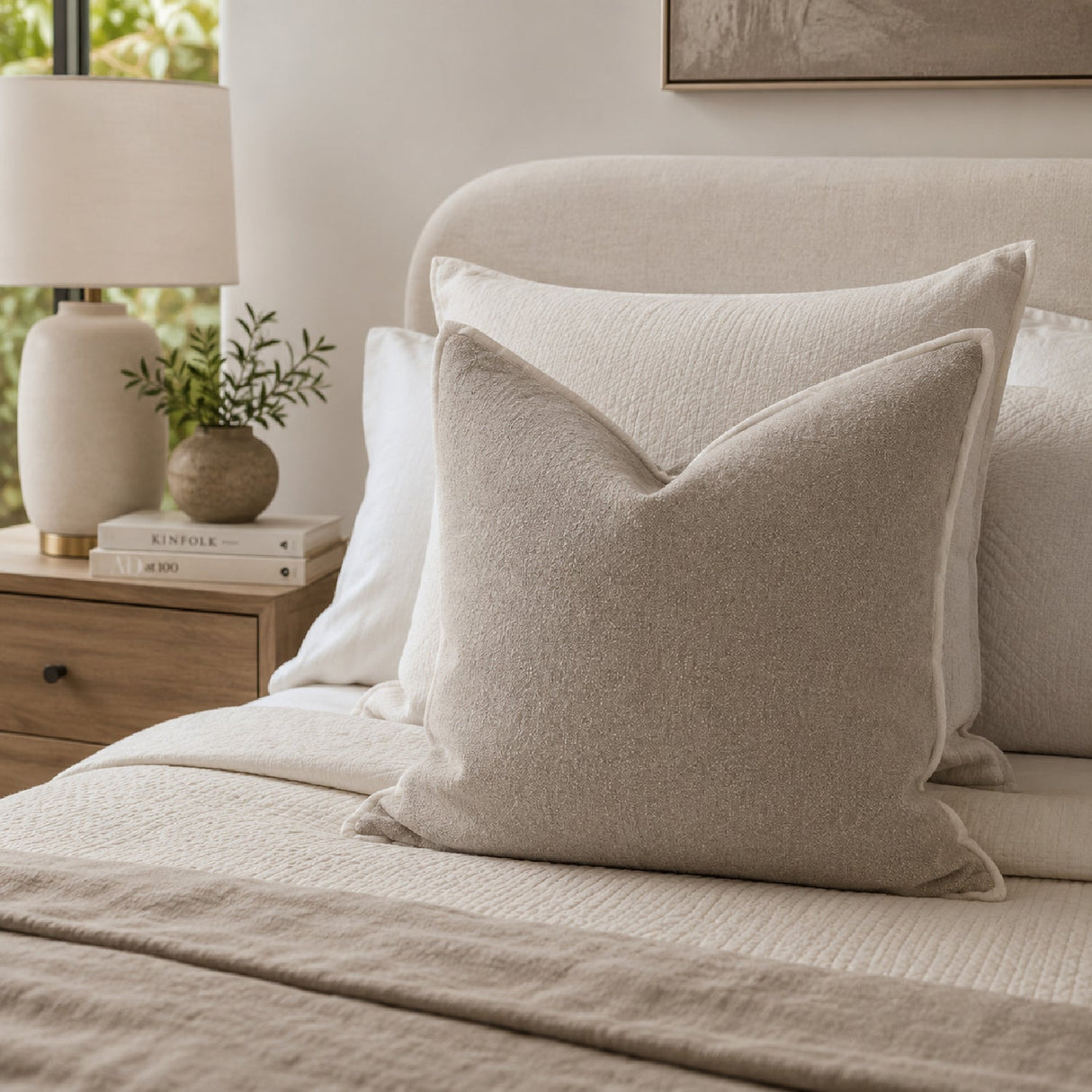 Piped Square Pillows (2) | Living Essentials The Not So Basic – alternate view 15