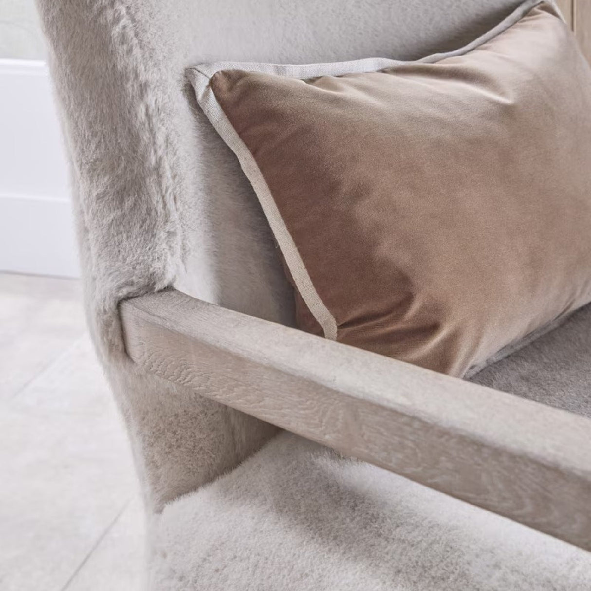 Modern European furniture - Brown Velvet Lumbar Pillows (2) - www.oroa.com