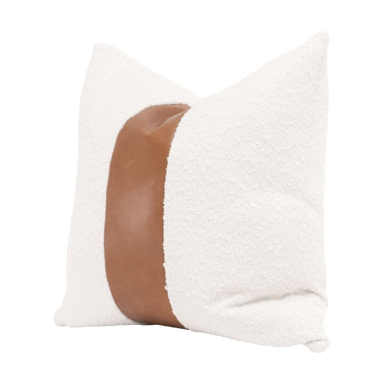 Modern European furniture - White Boucle Leather Pillows (2) - www.oroa.com