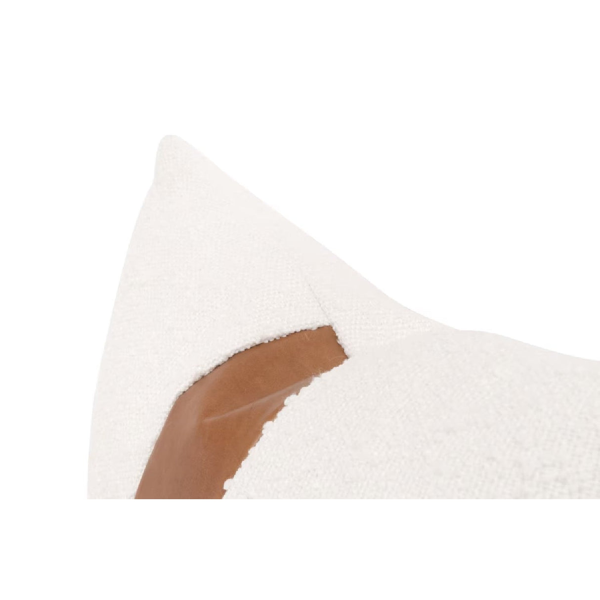 Modern European furniture - White Boucle Leather Lumbar Pillows (2) - www.oroa.com