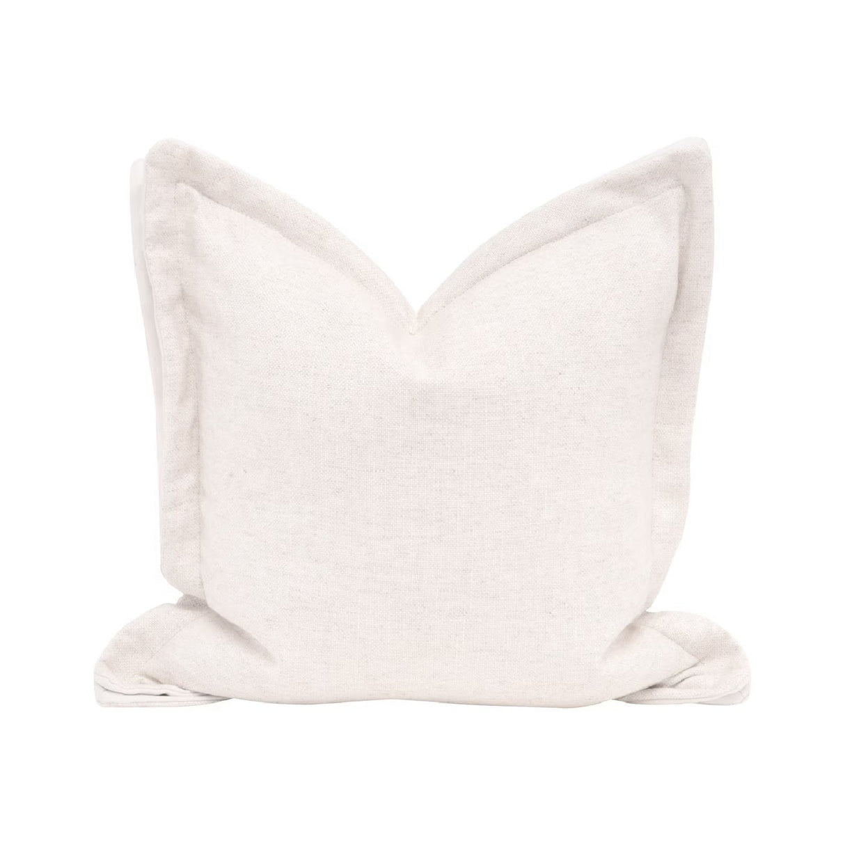 Modern European furniture - Cream Linen Flanged Pillows (2) - www.oroa.com