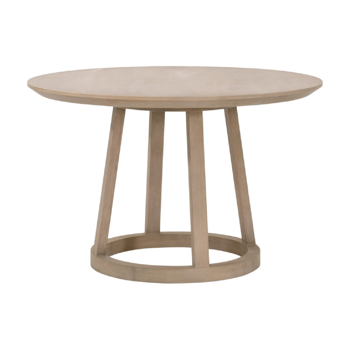 Round Oak Dining Table | Living Essentials Reeves – front view