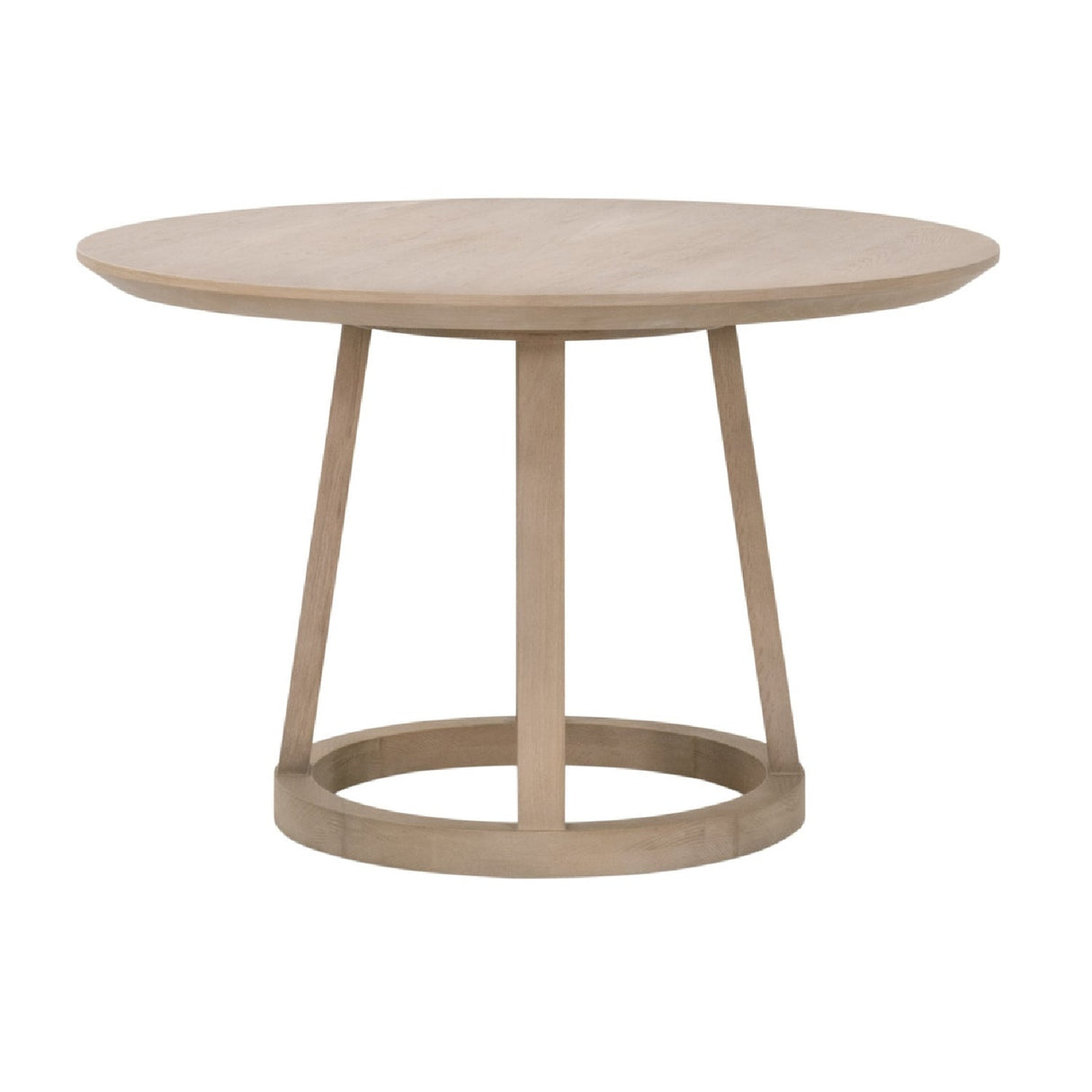 Round Oak Dining Table | Living Essentials Reeves – side view