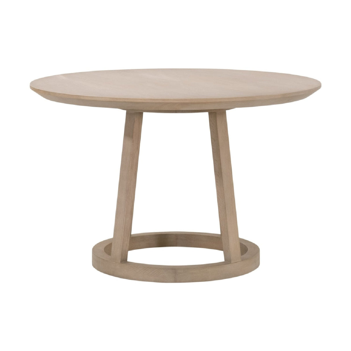 Round Oak Dining Table | Living Essentials Reeves – rear view