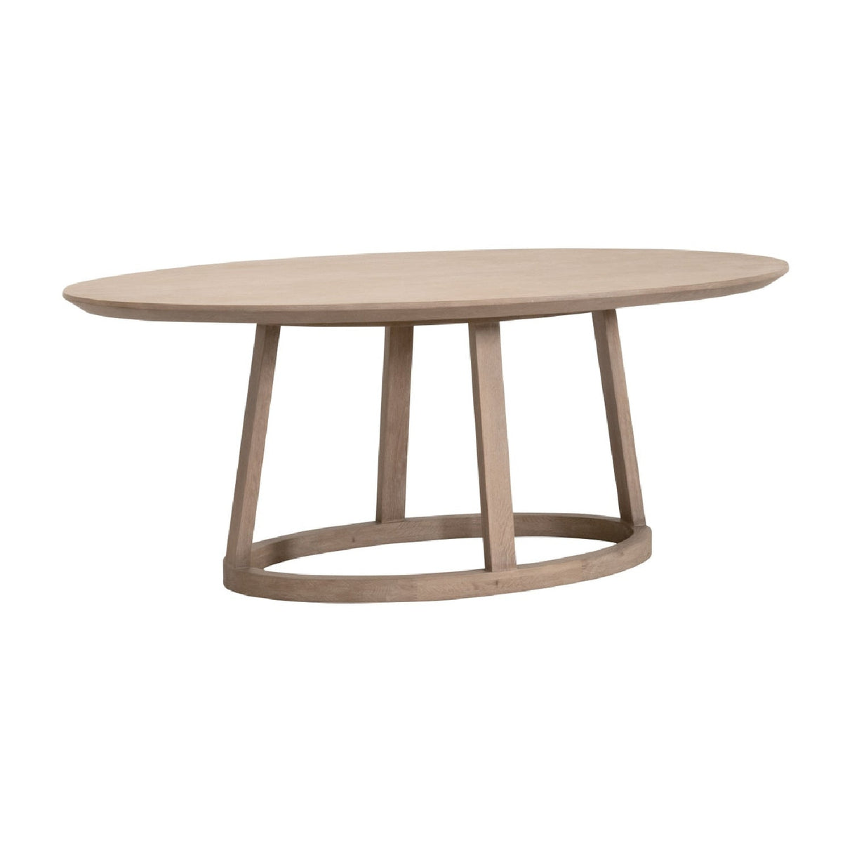 Oval Oak Dining Table | Living Essentials Reeves – side view