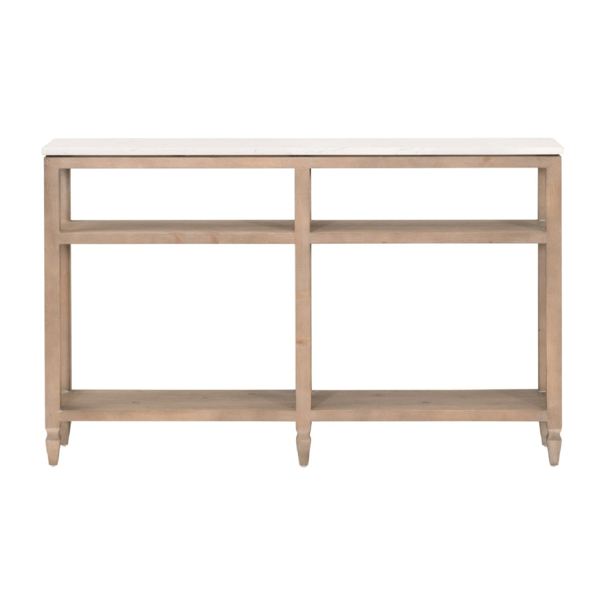 White Quartz Top Console Table | Living Essentials Emerie – front view