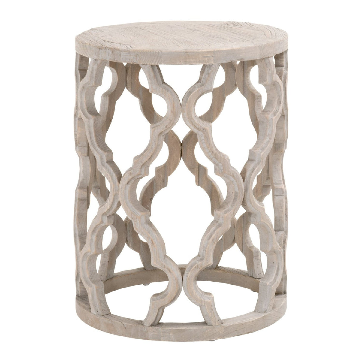 Elm Openwork End Table | Living Essentials Clover – front view