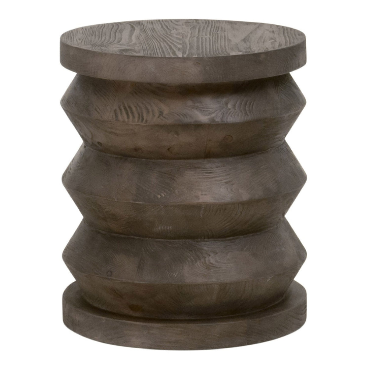 Pine Wood Cylindrical Accent Table | Living Essentials Pier – alternate view 37