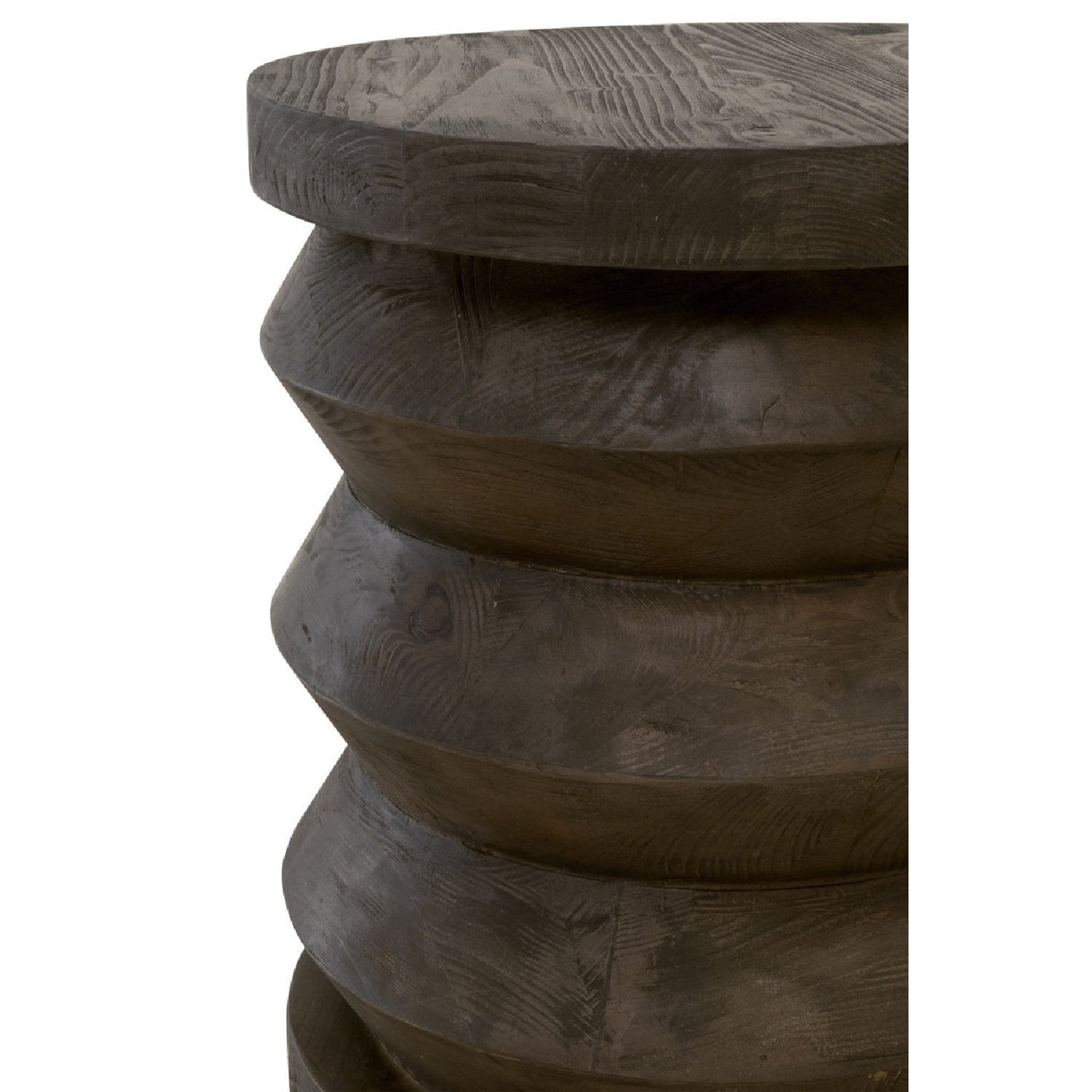 Pine Wood Cylindrical Accent Table | Living Essentials Pier – alternate view 38