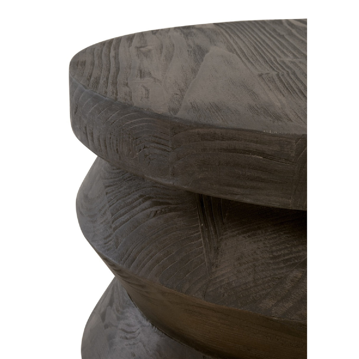 Pine Wood Cylindrical Accent Table | Living Essentials Pier – alternate view 39