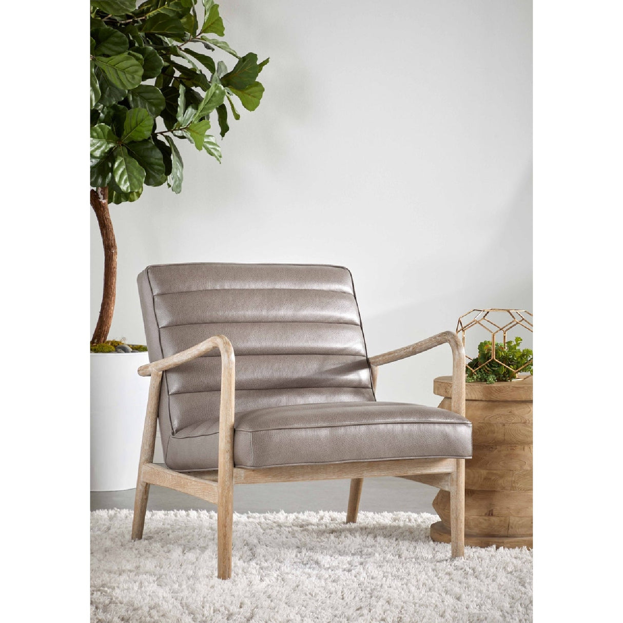 Pine Wood Cylindrical Accent Table | Living Essentials Pier – alternate view 13