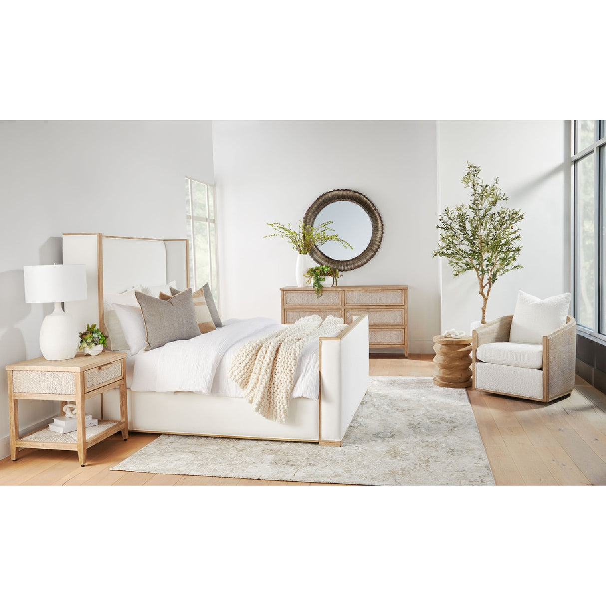 Pine Wood Cylindrical Accent Table | Living Essentials Pier – alternate view 33