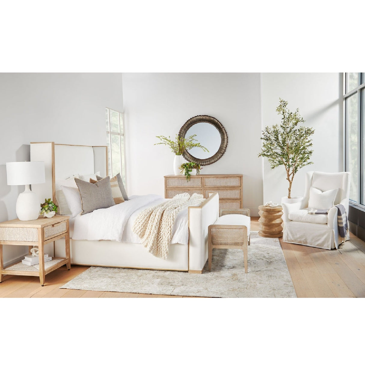 Pine Wood Cylindrical Accent Table | Living Essentials Pier – alternate view 34