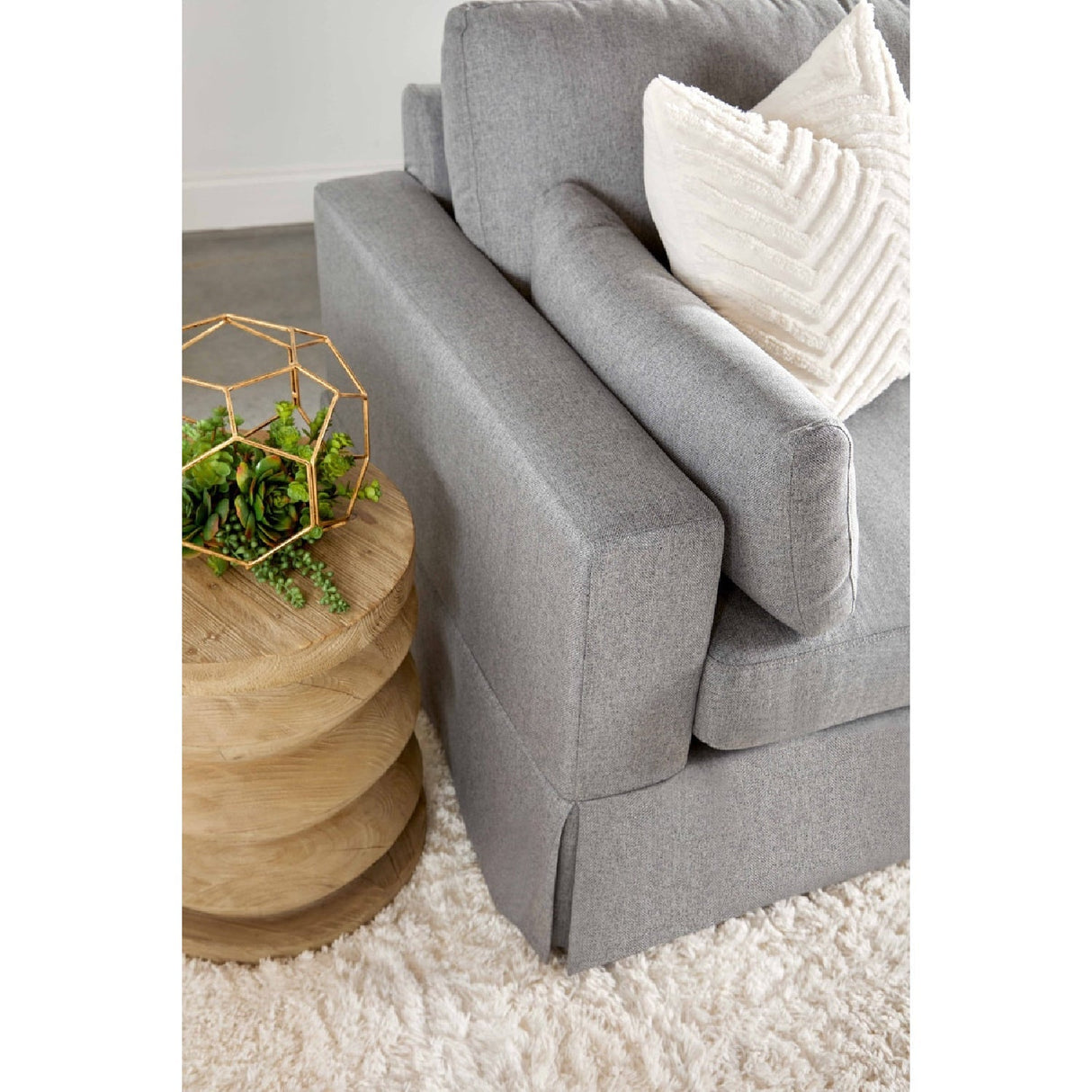 Pine Wood Cylindrical Accent Table | Living Essentials Pier – alternate view 10