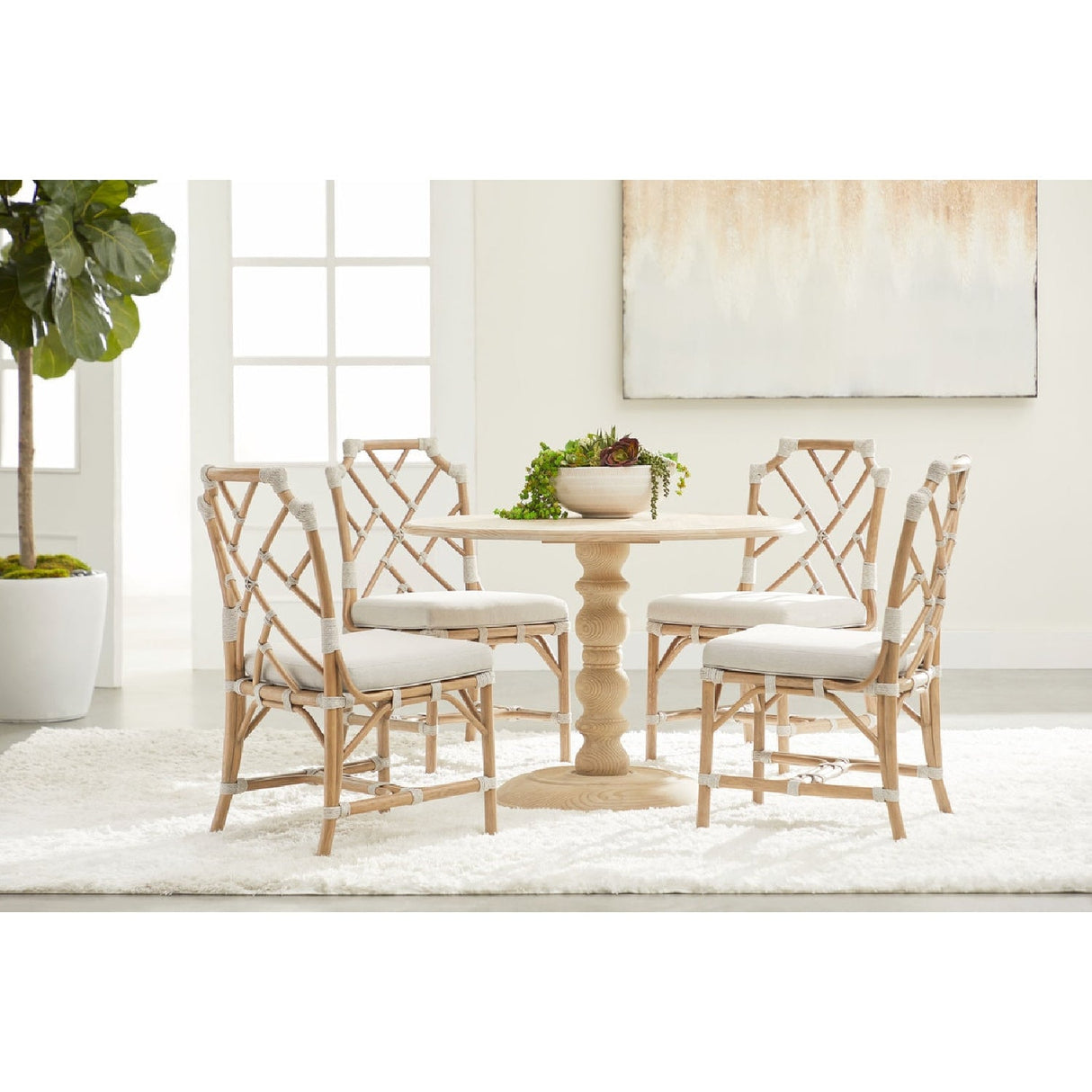 Gray Pine Round Dining Table | Living Essentials Chelsea – alternate view 18