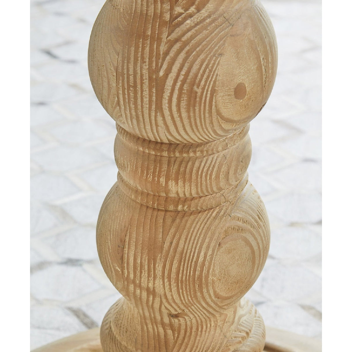 Gray Pine Round Dining Table | Living Essentials Chelsea – alternate view 13