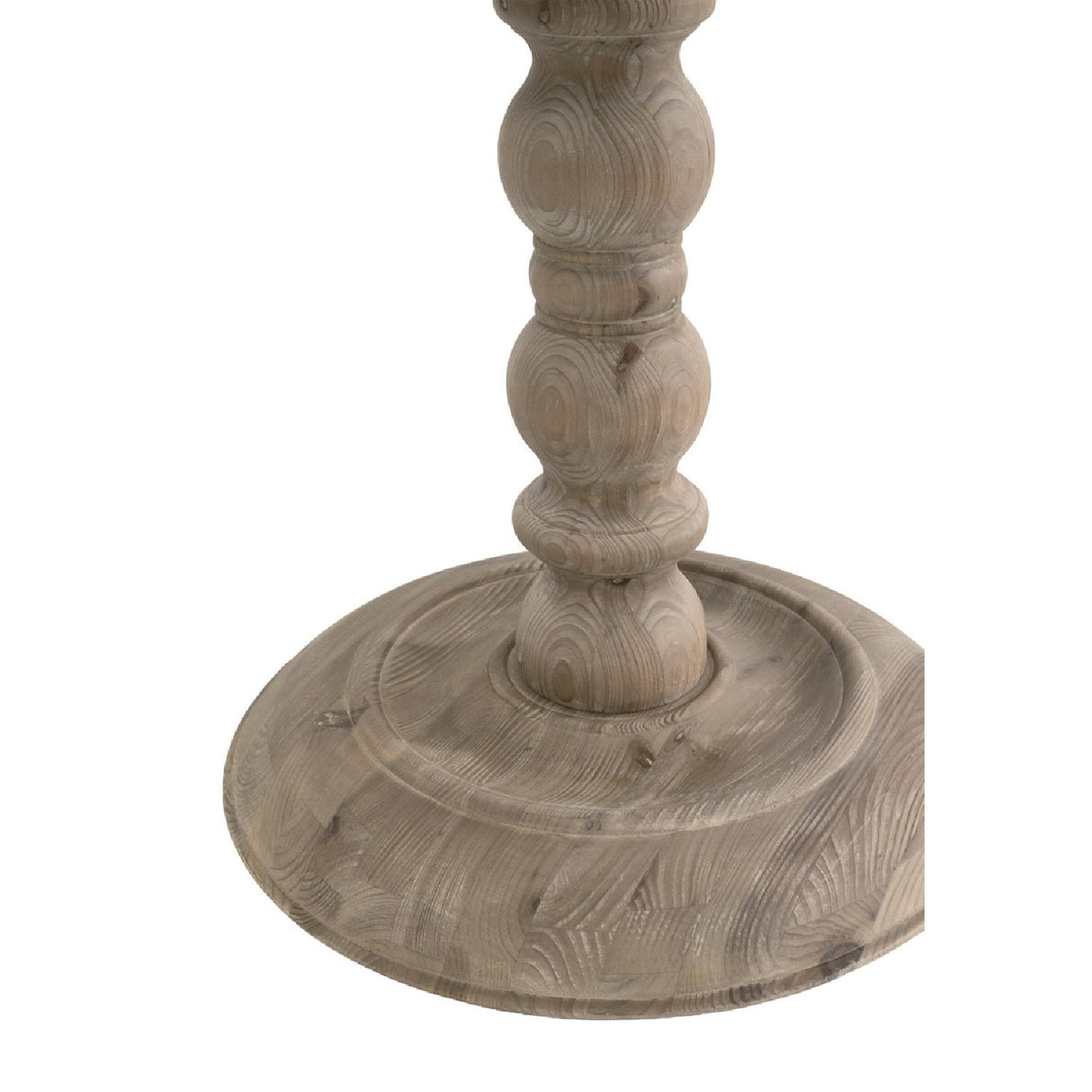 Gray Pine Round Dining Table | Living Essentials Chelsea – rear view