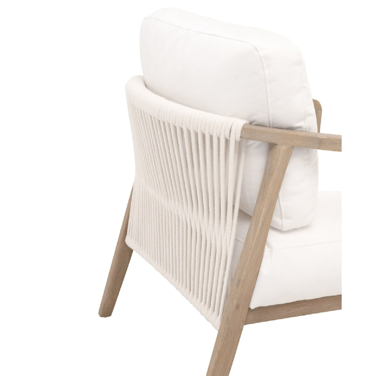 Oak Framed White Cushion Club Chair | Living Essentials Harbor – alternate view 10