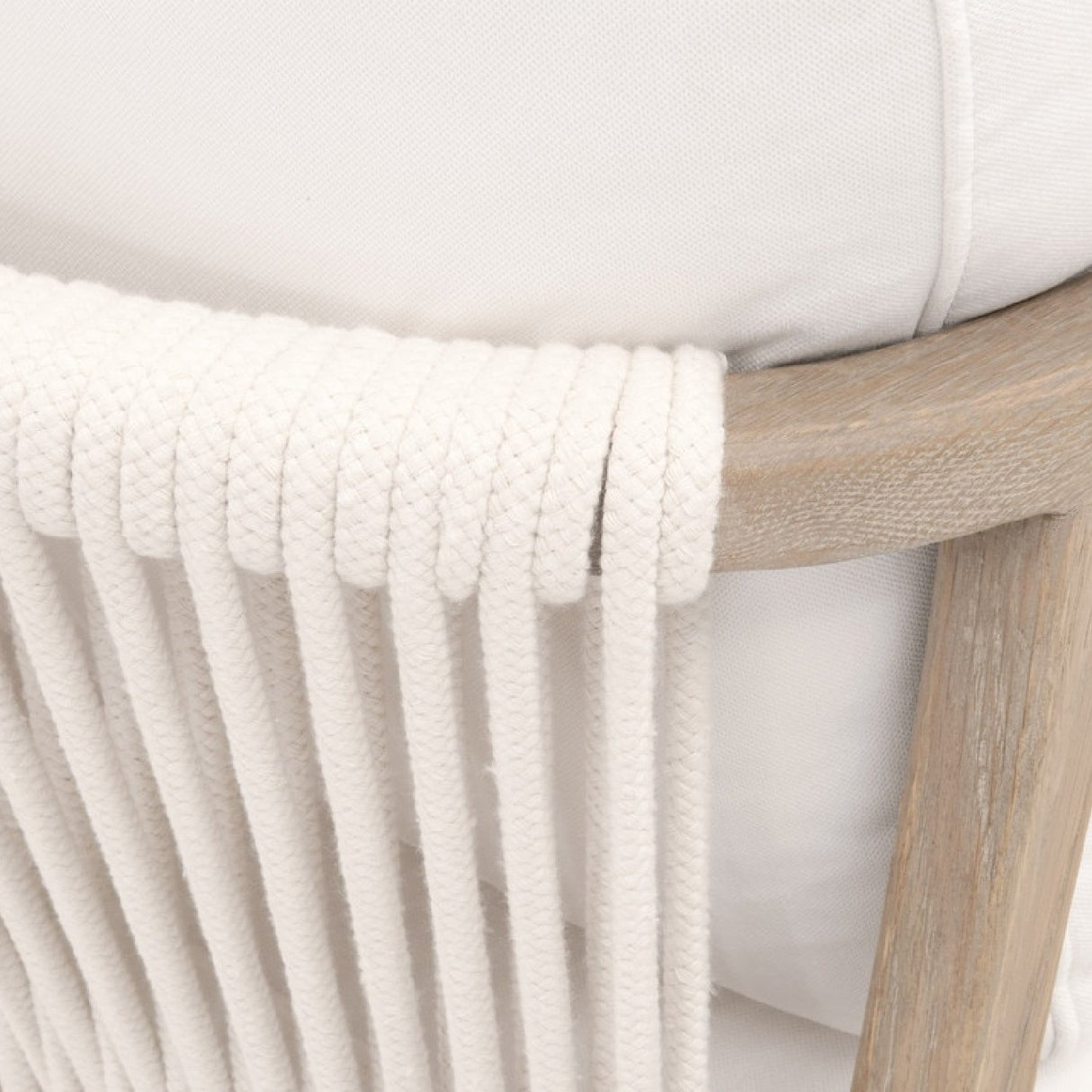 Oak Framed White Cushion Club Chair | Living Essentials Harbor – alternate view 11