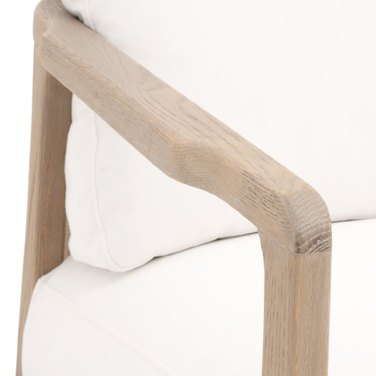 Oak Framed White Cushion Club Chair | Living Essentials Harbor – alternate view 12