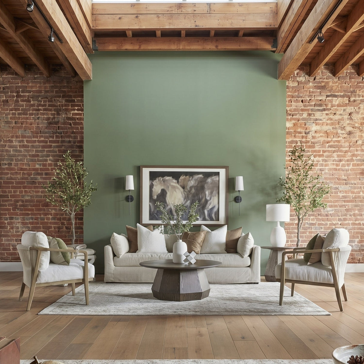 Oak Framed White Cushion Club Chair | Living Essentials Harbor – angled view