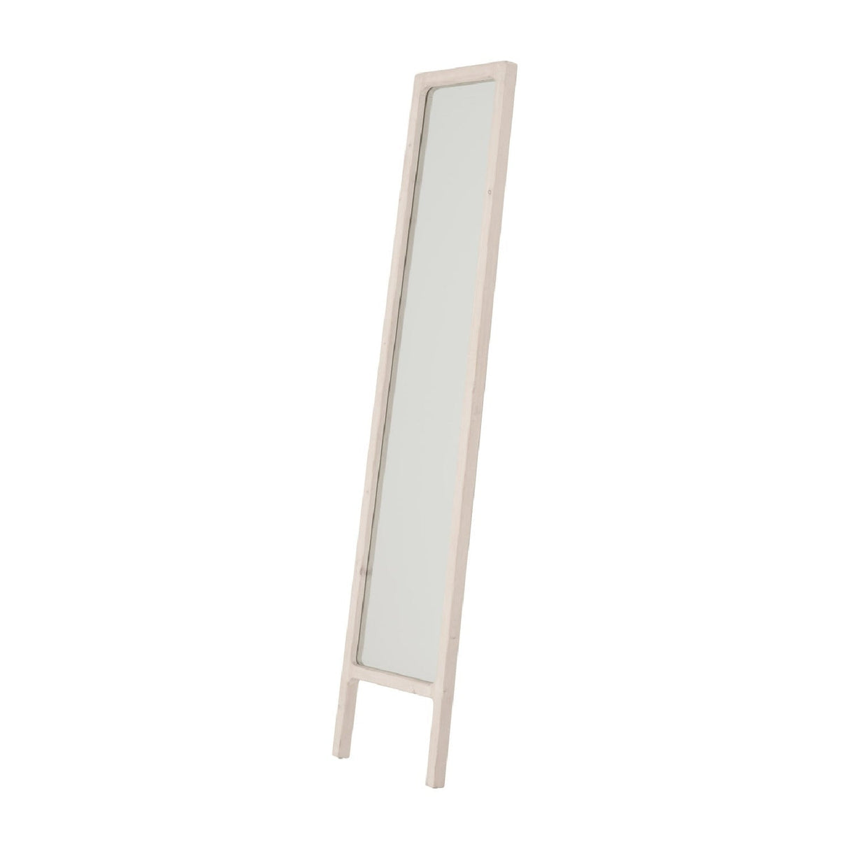 Whitewashed Pine Mirror | Living Essentials Laney – side view