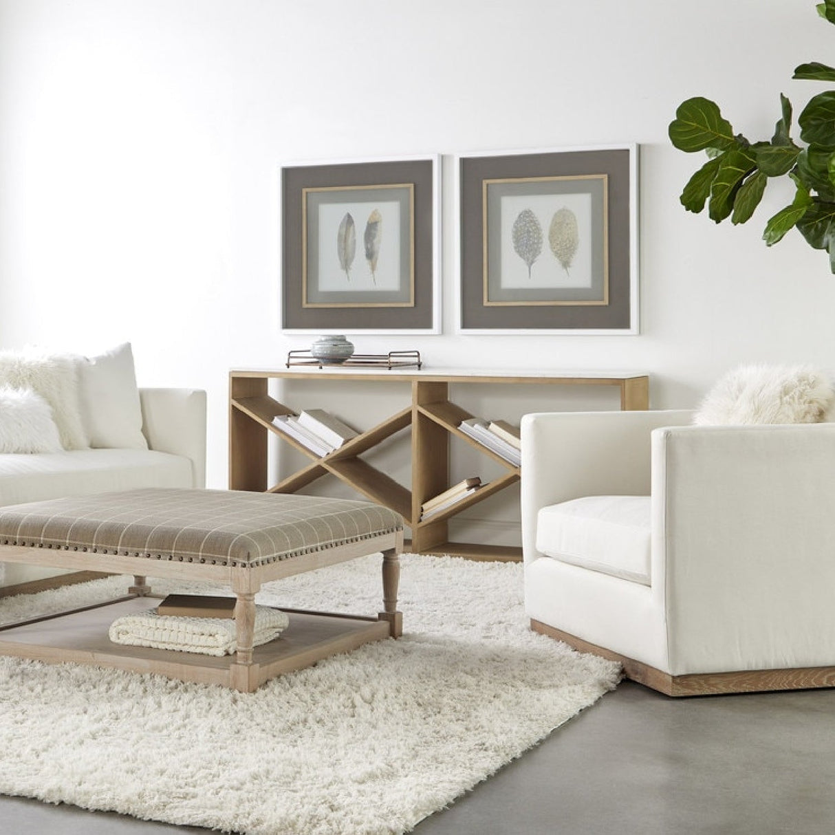 Crisscross Oak Console Table | Living Essentials Cellar – alternate view 11