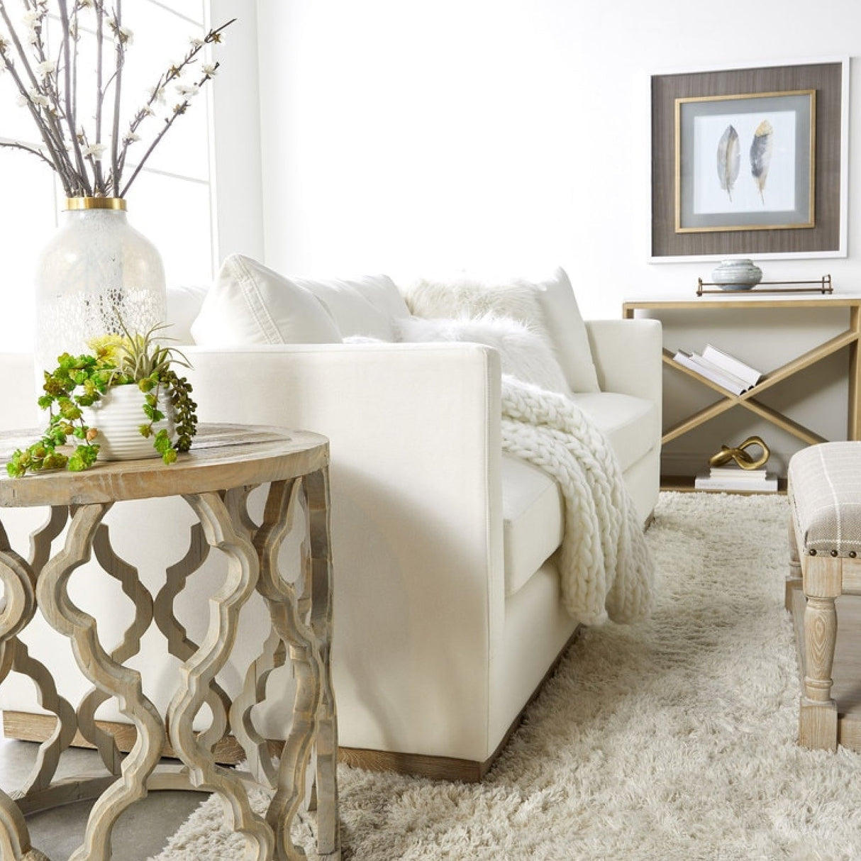 Crisscross Oak Console Table | Living Essentials Cellar – alternate view 8