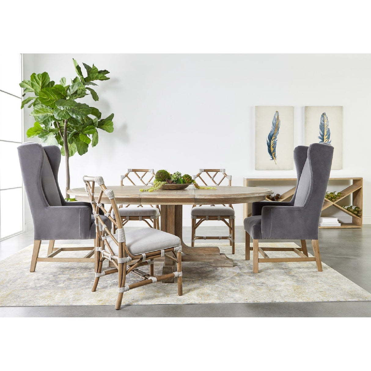 Crisscross Oak Console Table | Living Essentials Cellar – alternate view 9