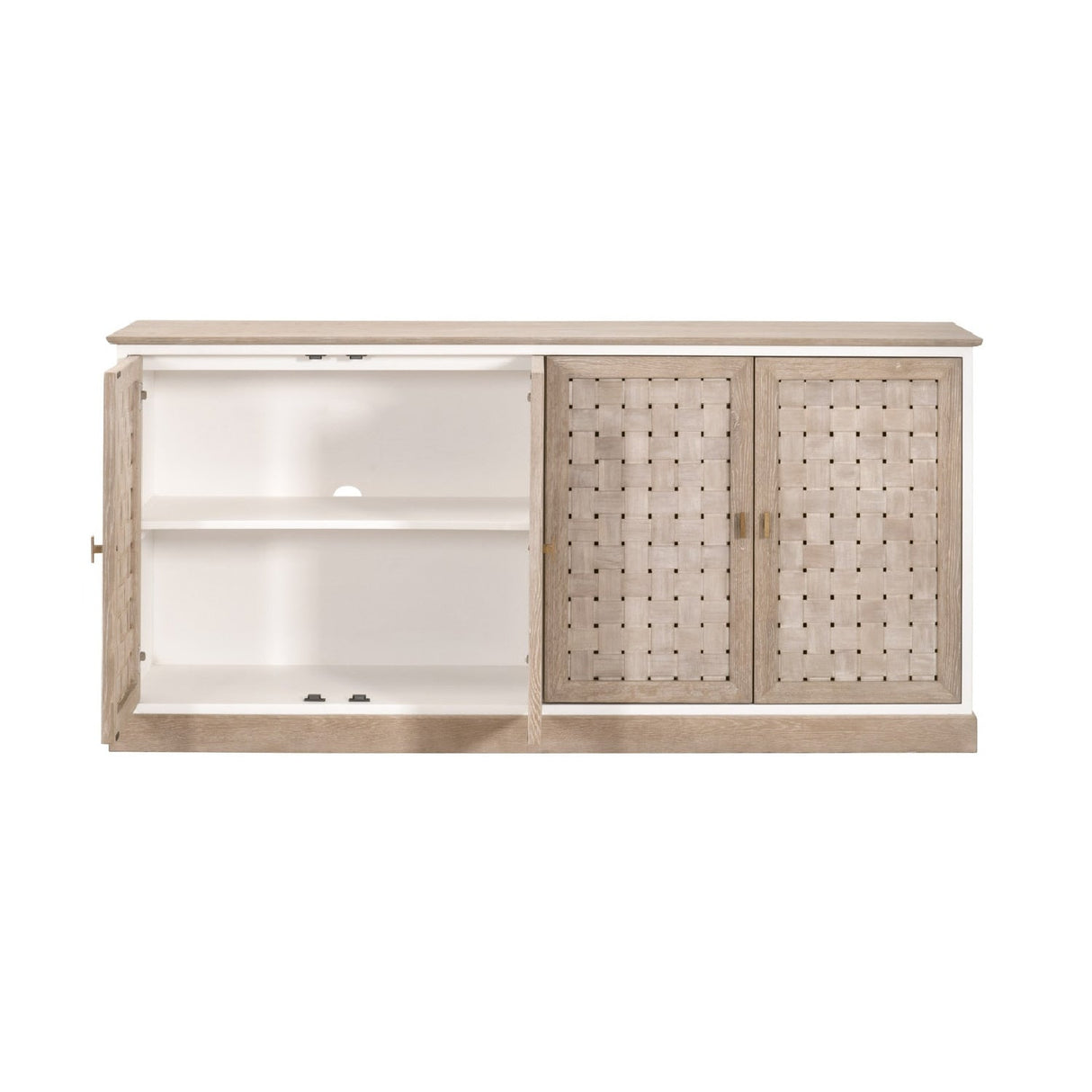 4-Door Woven Style Oak Sideboard | Living Essentials Weave – alternate view 8