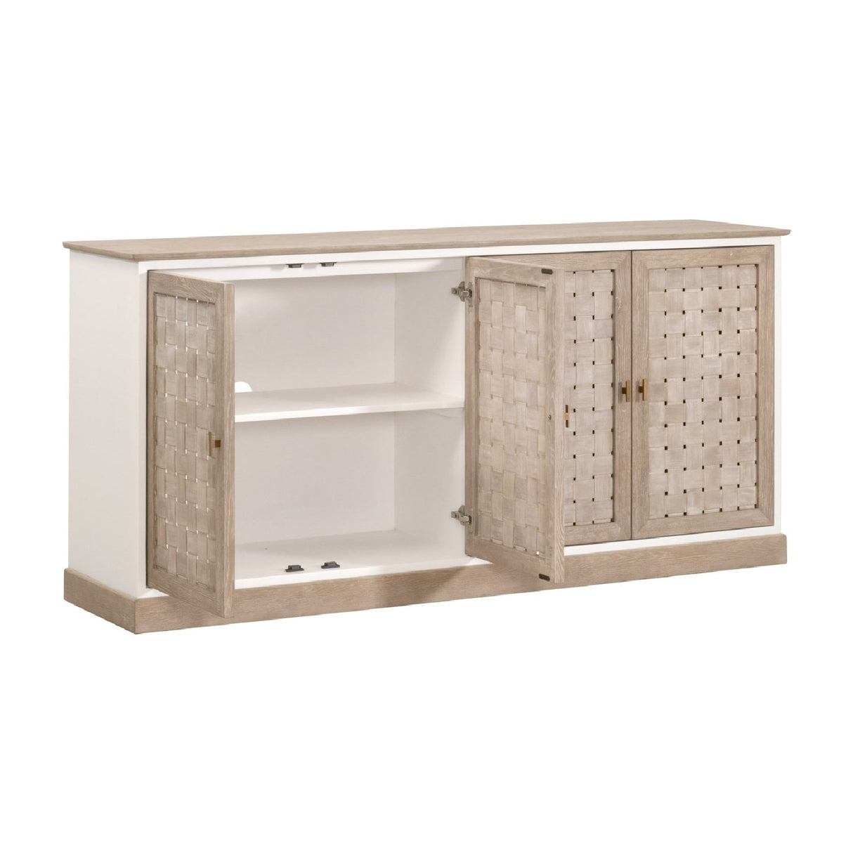 4-Door Woven Style Oak Sideboard | Living Essentials Weave – alternate view 5