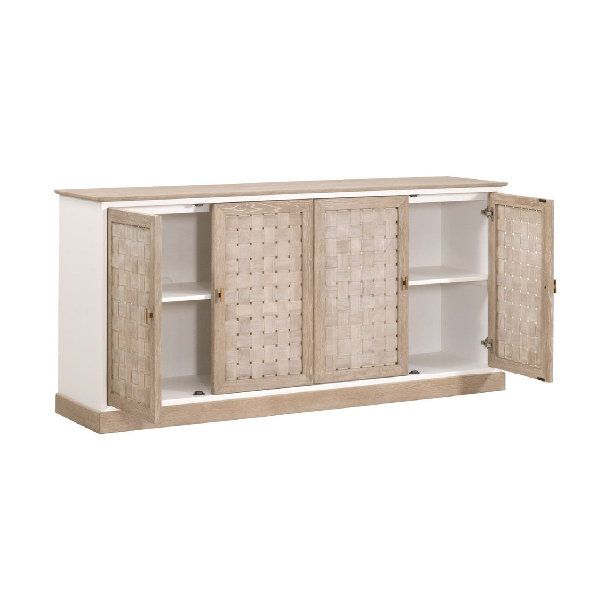 4-Door Woven Style Oak Sideboard | Living Essentials Weave – alternate view 7