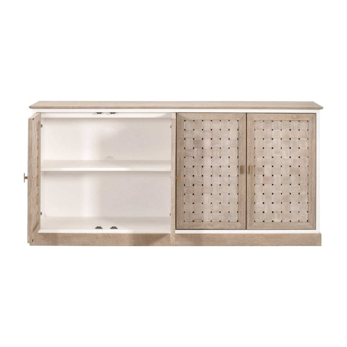 4-Door Woven Style Oak Sideboard | Living Essentials Weave – alternate view 6