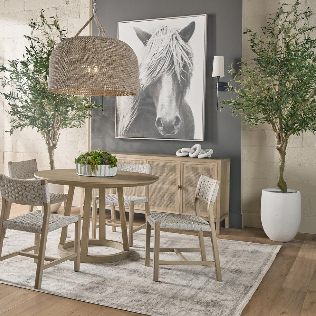 4-Door Gray Cane Media Sideboard | Living Essentials Carina – alternate view 17